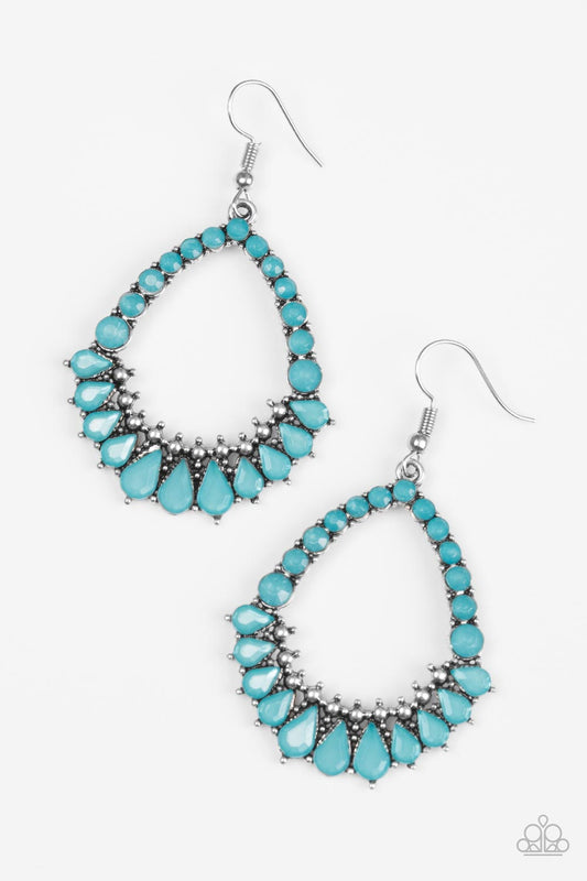 Paparazzi Earring ~ Crystal Waters - Blue