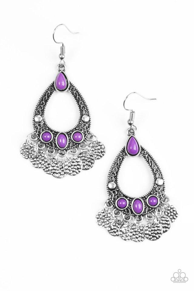 Paparazzi Earring ~ Island Escapade - Purple