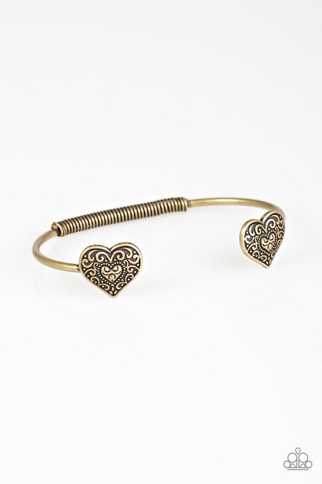 Paparazzi Bracelet ~ Tenderhearted - Brass