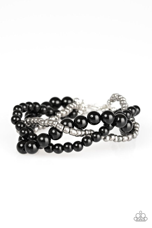 Pulsera Paparazzi ~ Take The BEAD - Negra