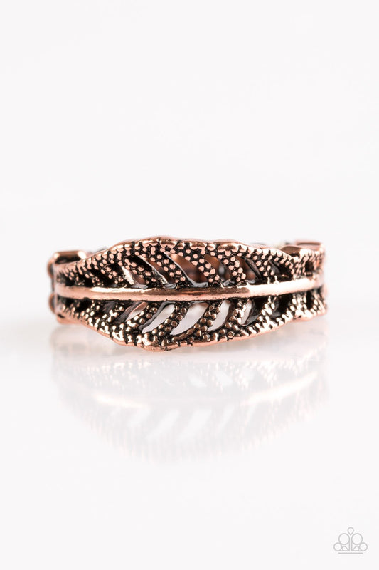 Paparazzi Ring ~ Only Time QUILL Tell - Copper