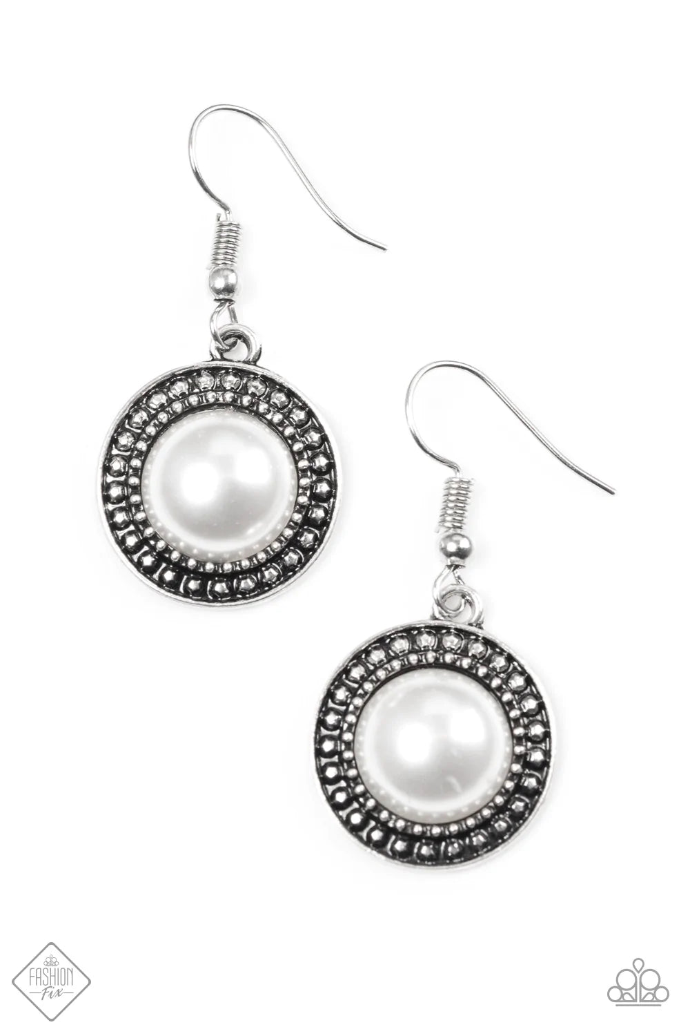 Paparazzi Earring ~ Metro Mogul - White