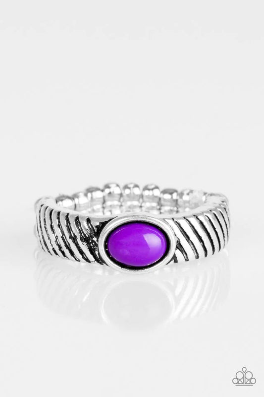Paparazzi Ring ~ Zebra Zen - Purple