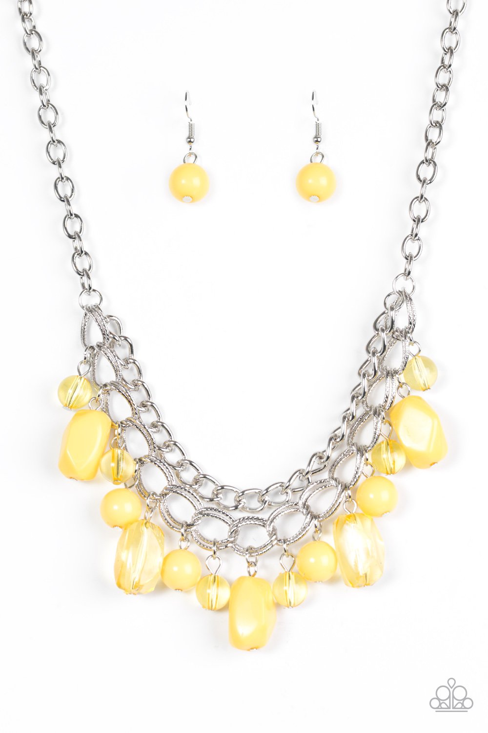 Paparazzi Necklace ~ Brazilian Bay - Yellow