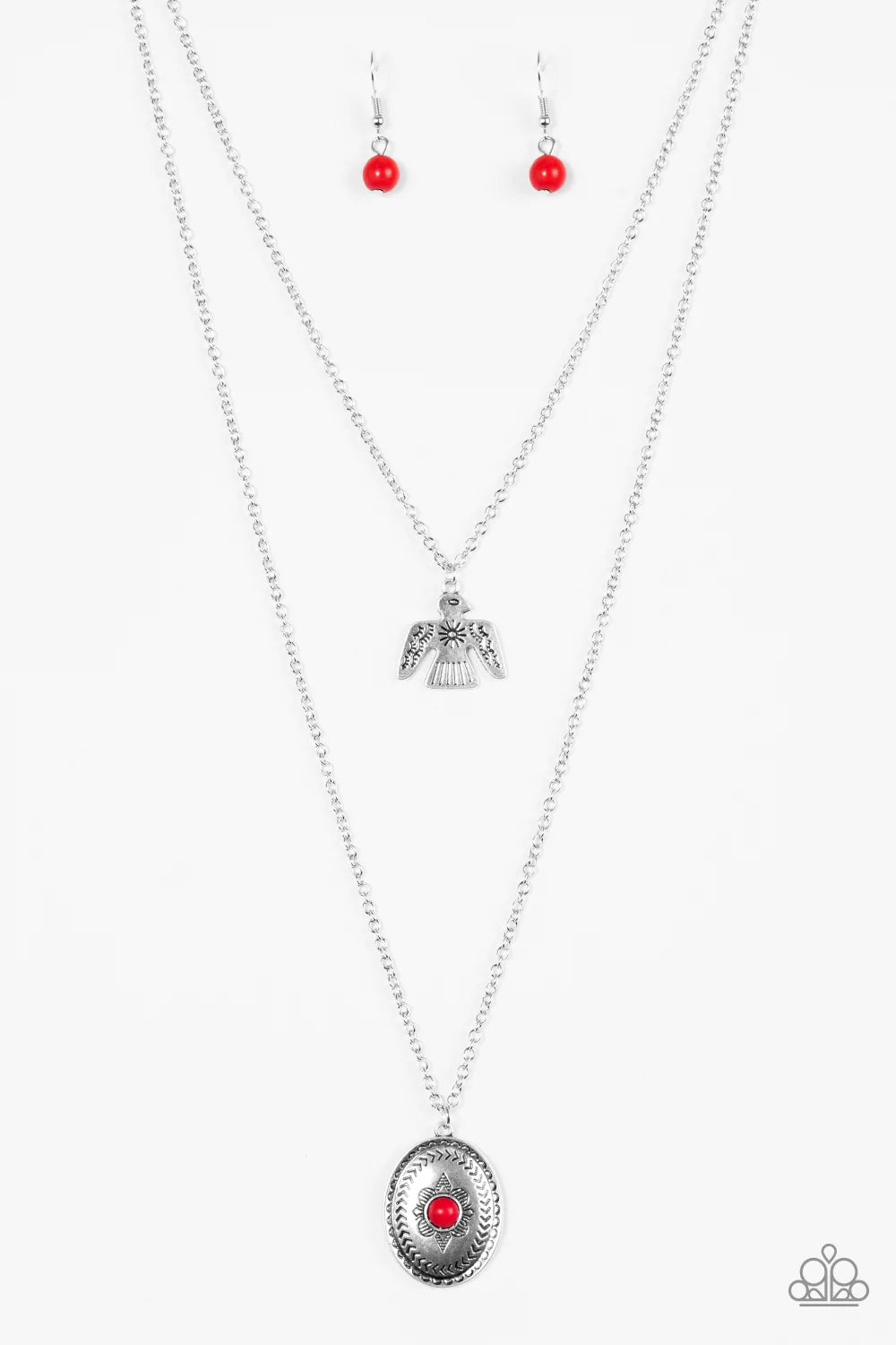 Paparazzi Necklace ~ Desert Eagle - Red