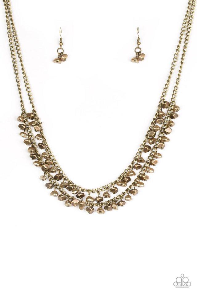 Paparazzi Necklace ~ Majestic Marinas - Brass