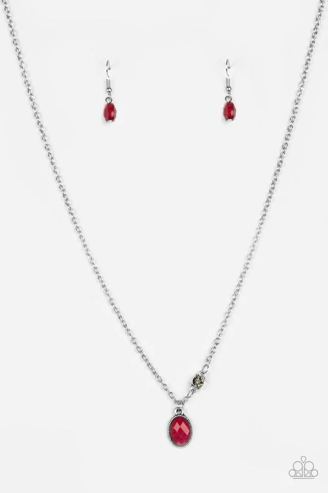 Paparazzi Necklace ~ Take A Gamble - Red