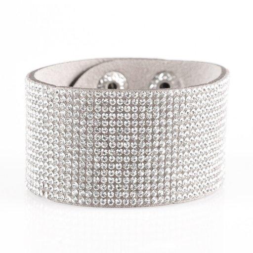 Pulsera Paparazzi ~ Roll With The Punches - Plata