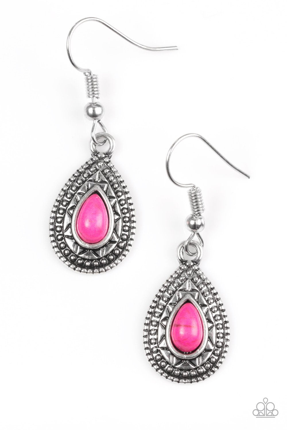 Paparazzi Earring ~ Blazing Beauty - Pink