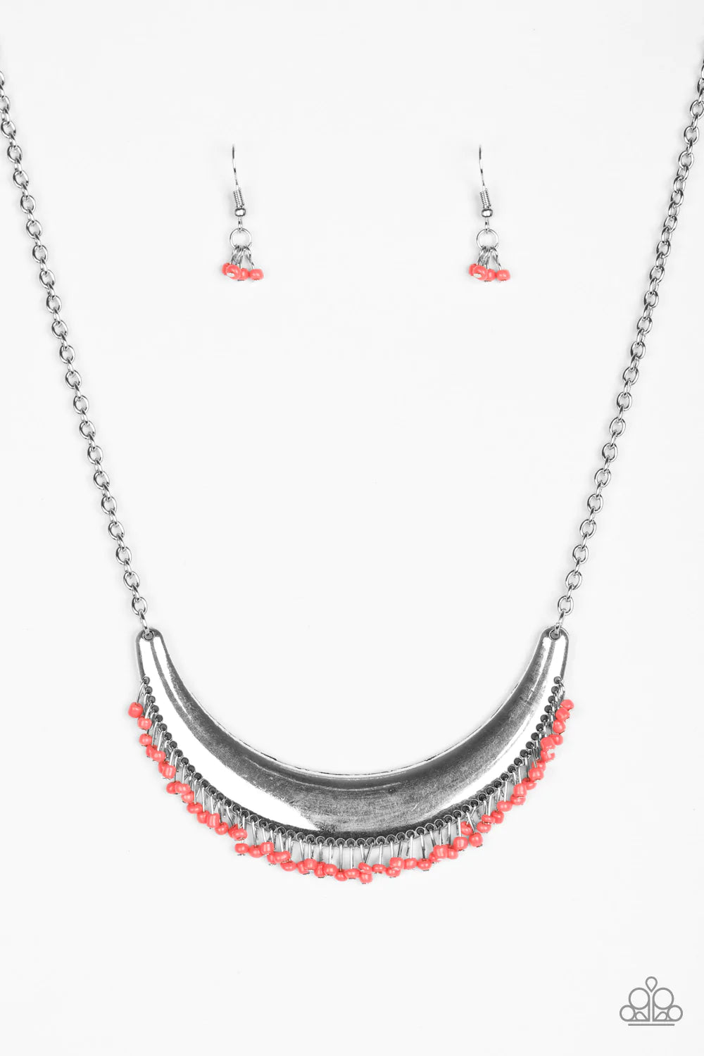 Paparazzi Necklace ~ Fringe Out - Orange