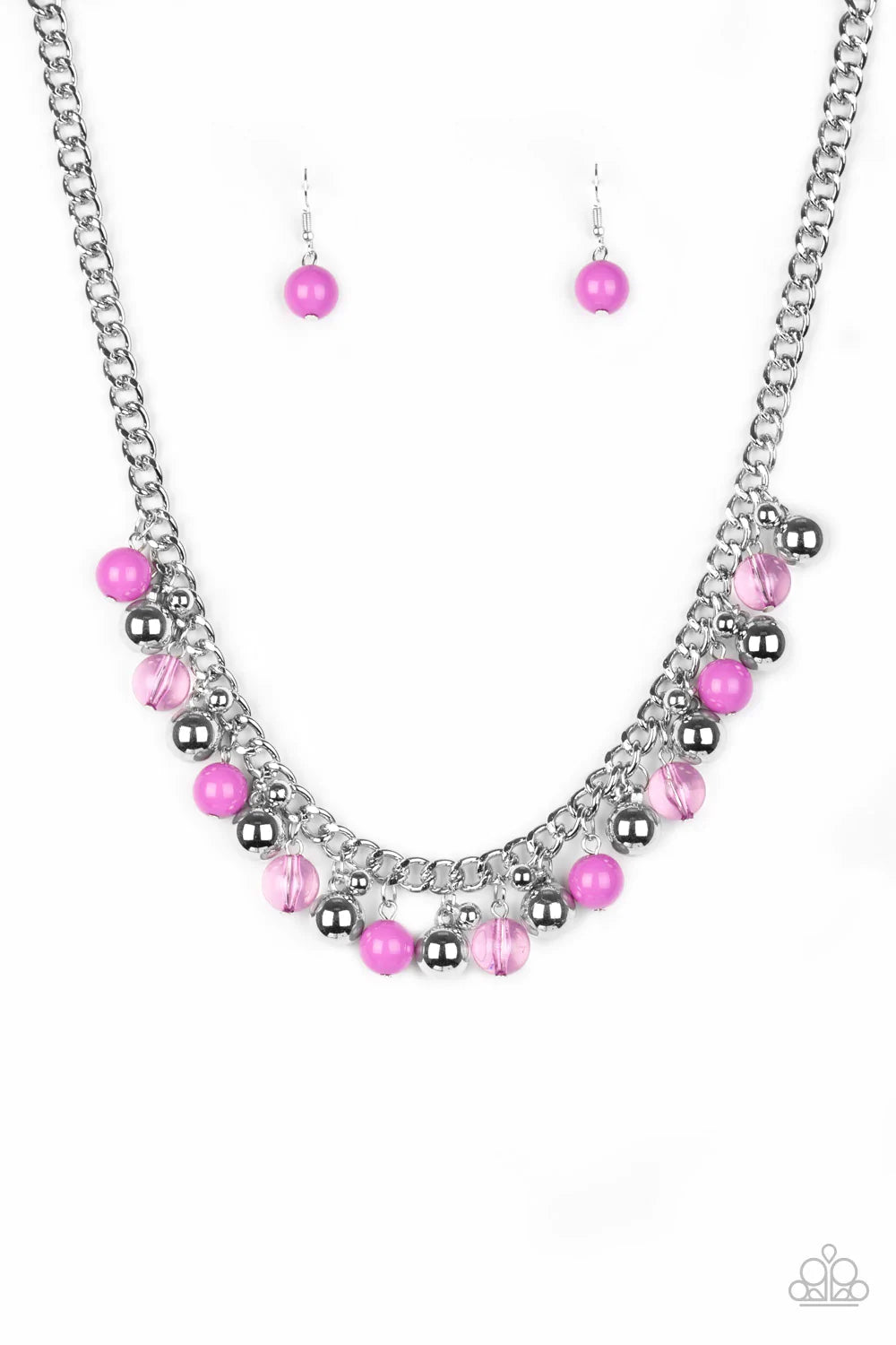 Paparazzi Necklace ~ Keep A GLOW Profile - Purple
