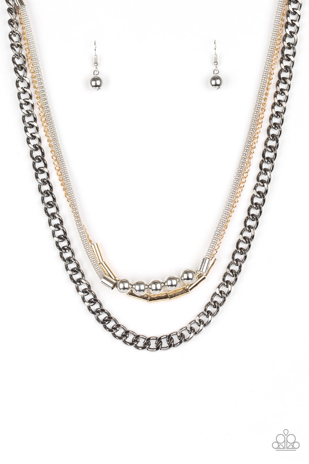 Paparazzi Necklace - Metal Melee - Multi