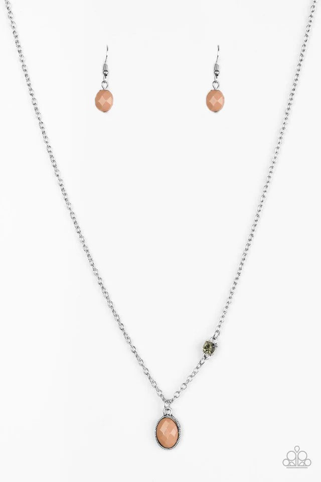 Paparazzi Necklace ~ Take A Gamble - Brown