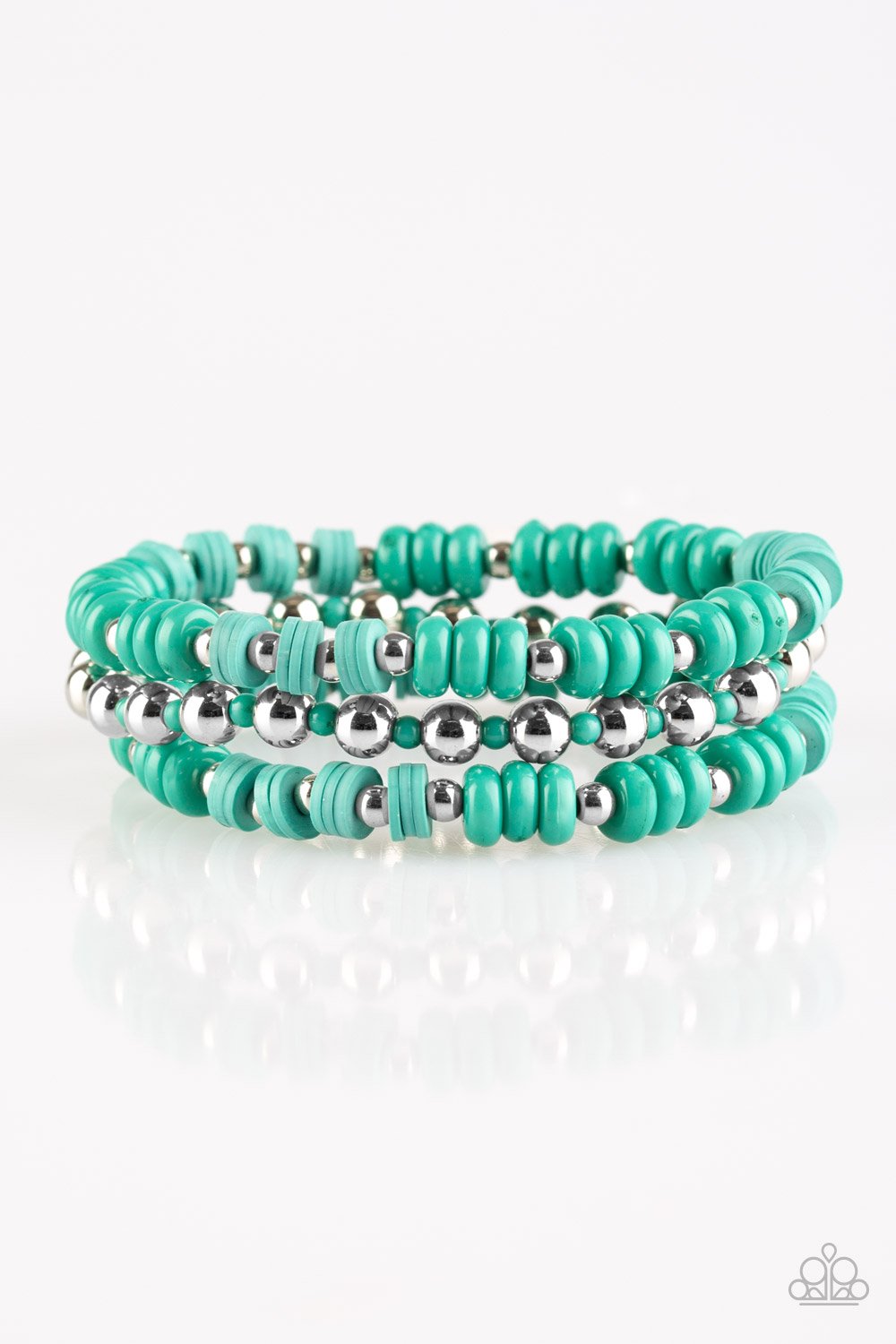Pulsera Paparazzi ~ Tenaciously Tenacious - Verde