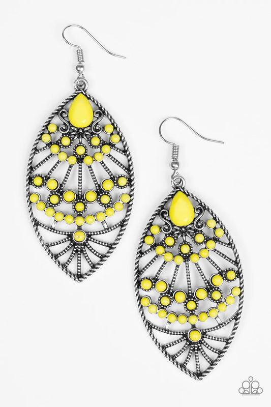 Paparazzi Earring ~ Eastern Extravagance - Yellow