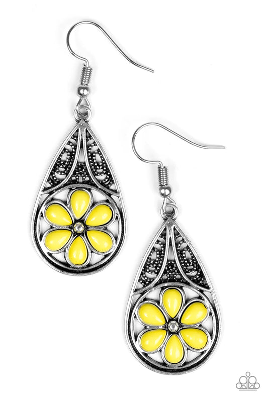 Paparazzi Earring ~ Countryside Cottage - Yellow