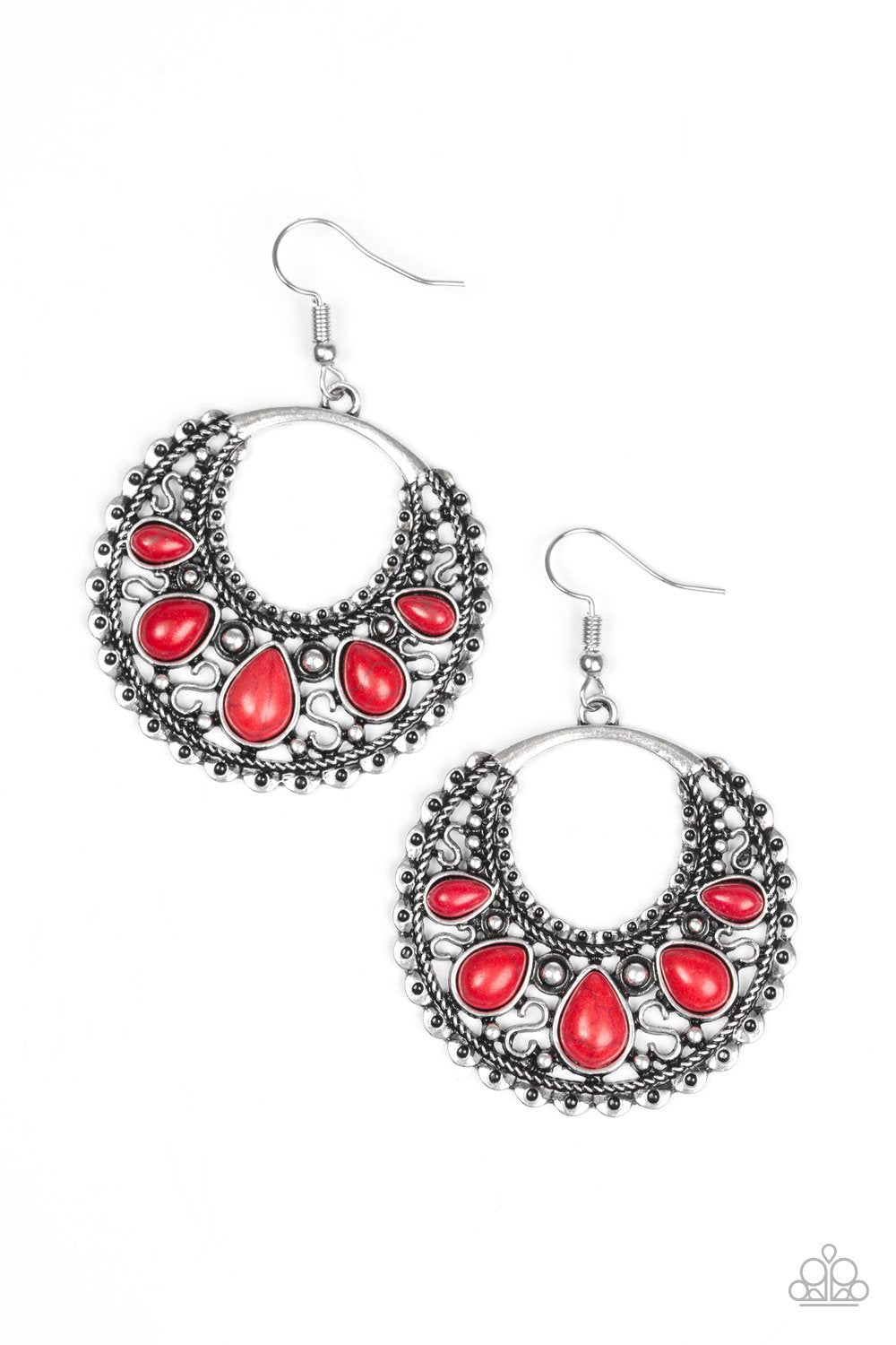 Paparazzi Earring ~ Desert Springs - Red