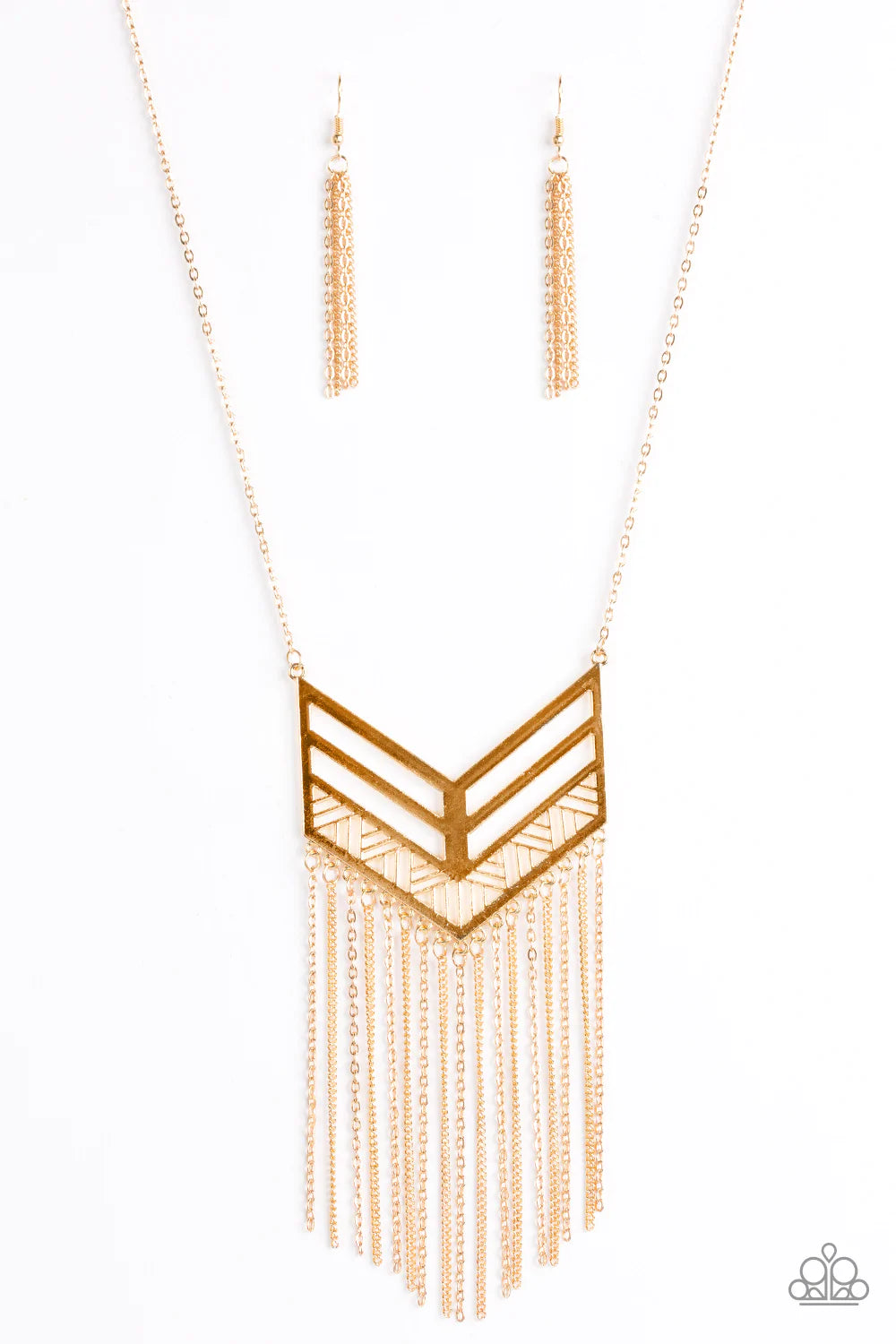 Paparazzi Necklace ~ Alpha Attitude - Gold