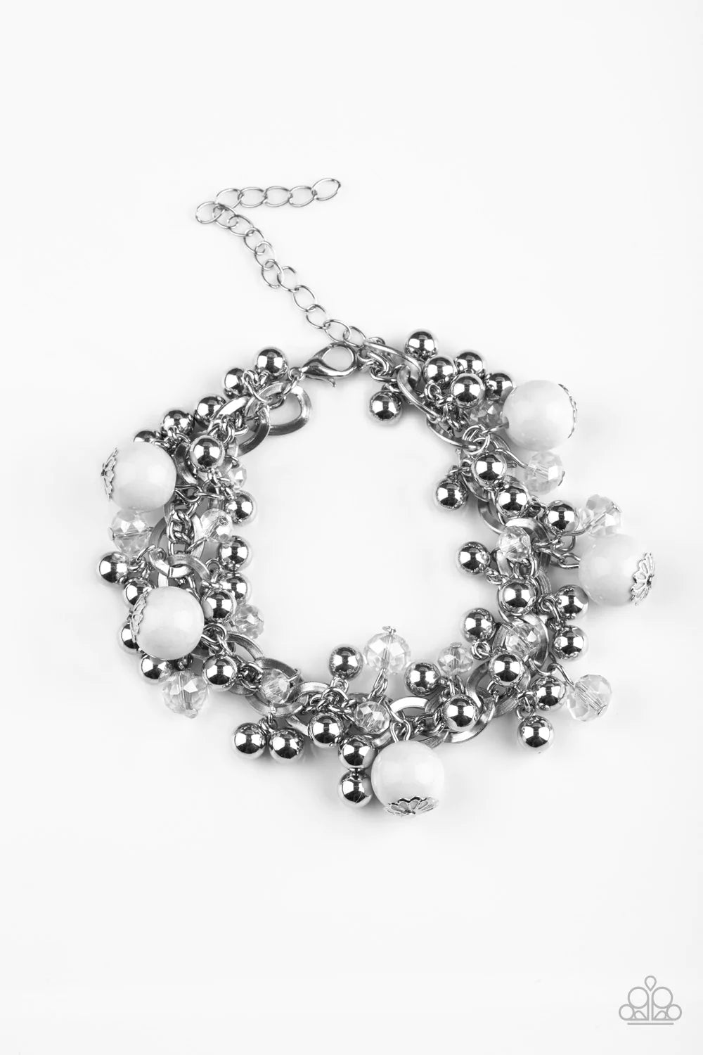 Pulsera Paparazzi ~ Pretty In Posh - Blanco