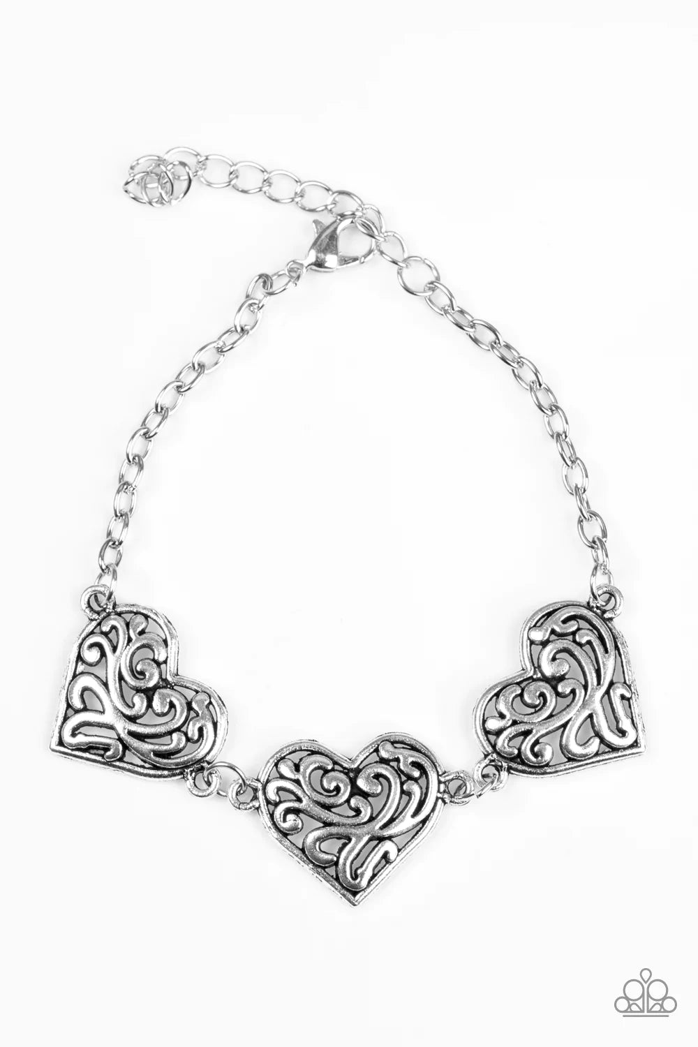 Pulsera Paparazzi ~ Heartfelt Harmony - Plata