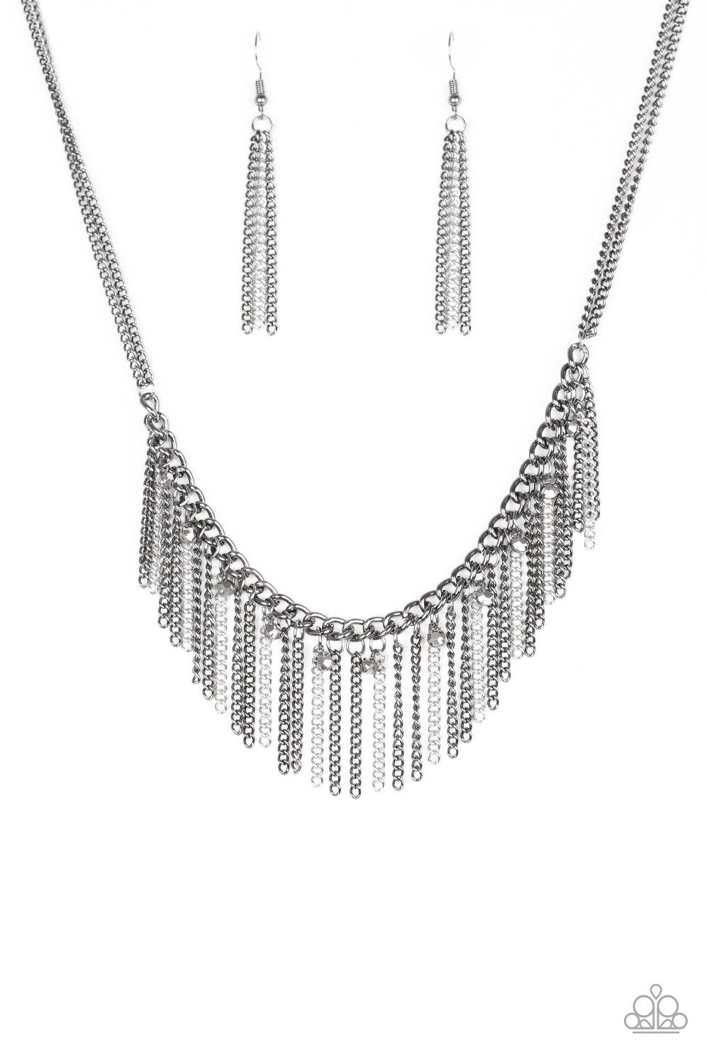 Paparazzi Necklace ~ Retro Edge - Black