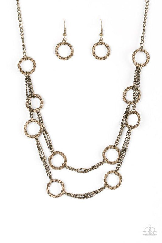 Paparazzi Necklace ~ Circus Couture - Brass