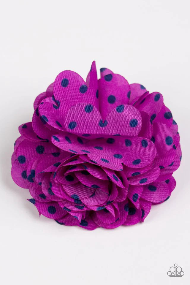 Paparazzi Hair Accessories ~ Polka and Petals - Purple