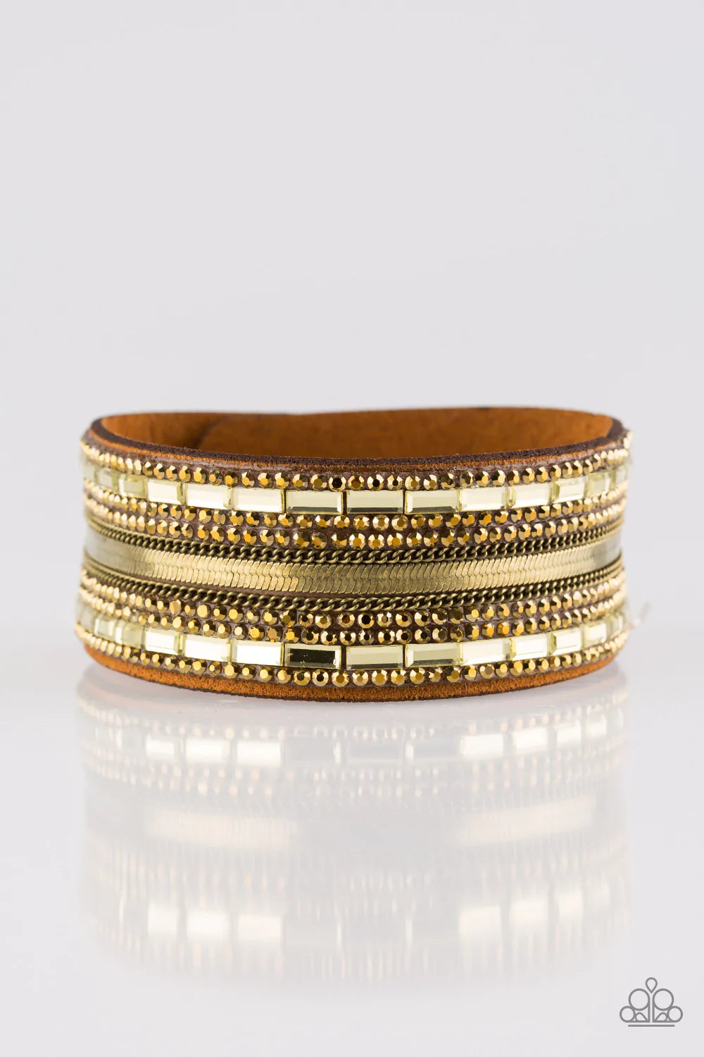 Paparazzi Bracelet ~ Teasingly Tomboy - Brass