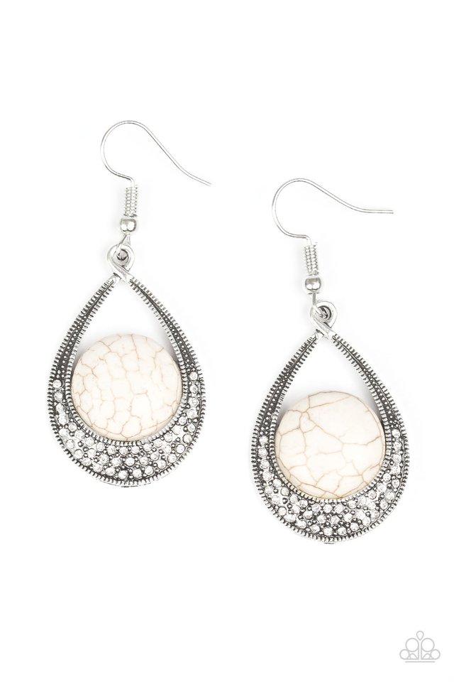 Paparazzi Earring ~ Richly Rio Rancho - White