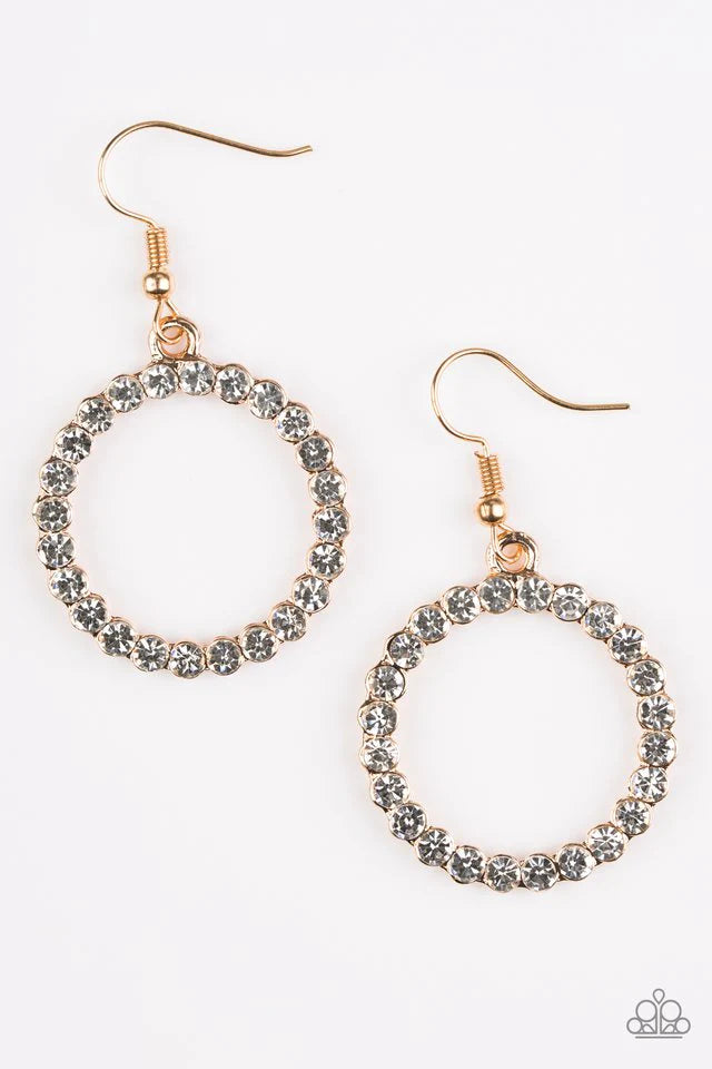 Paparazzi Earring ~ Bubblicious - Gold