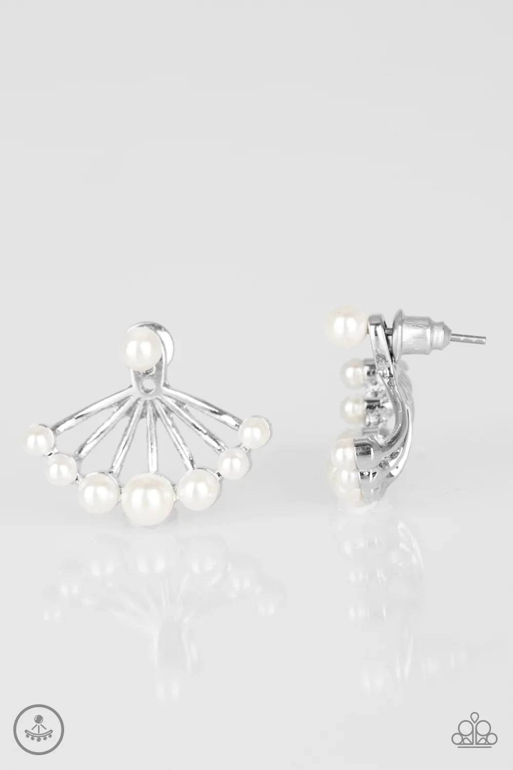 Paparazzi Earring ~ Big Dreams - White