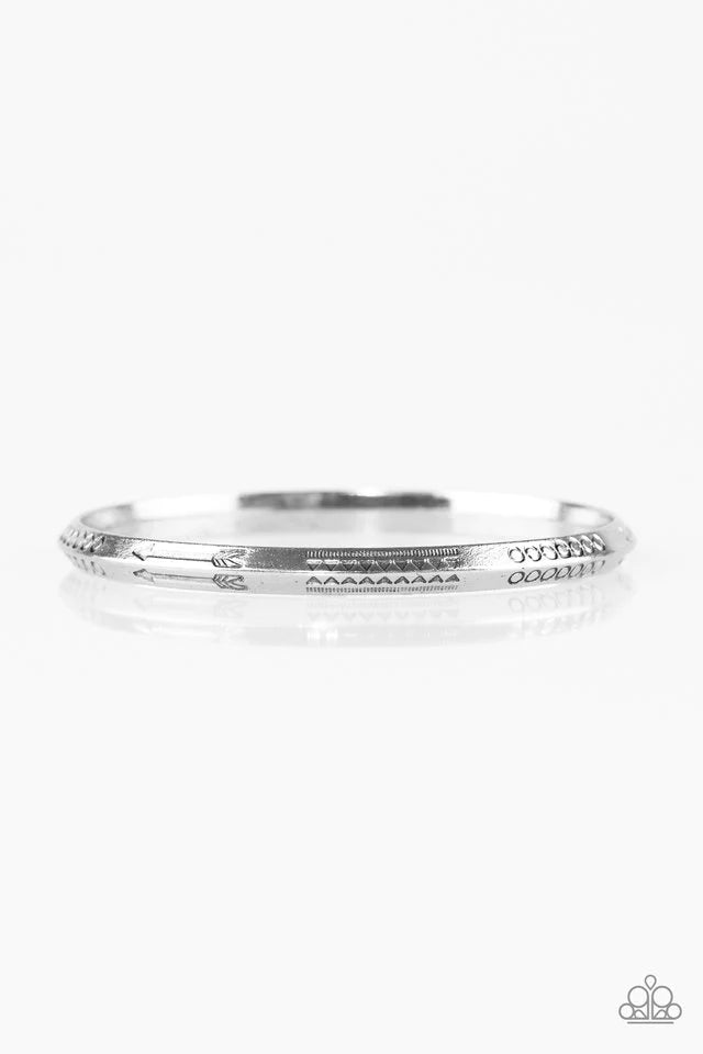 Paparazzi Bracelet ~ Aim Higher - Silver