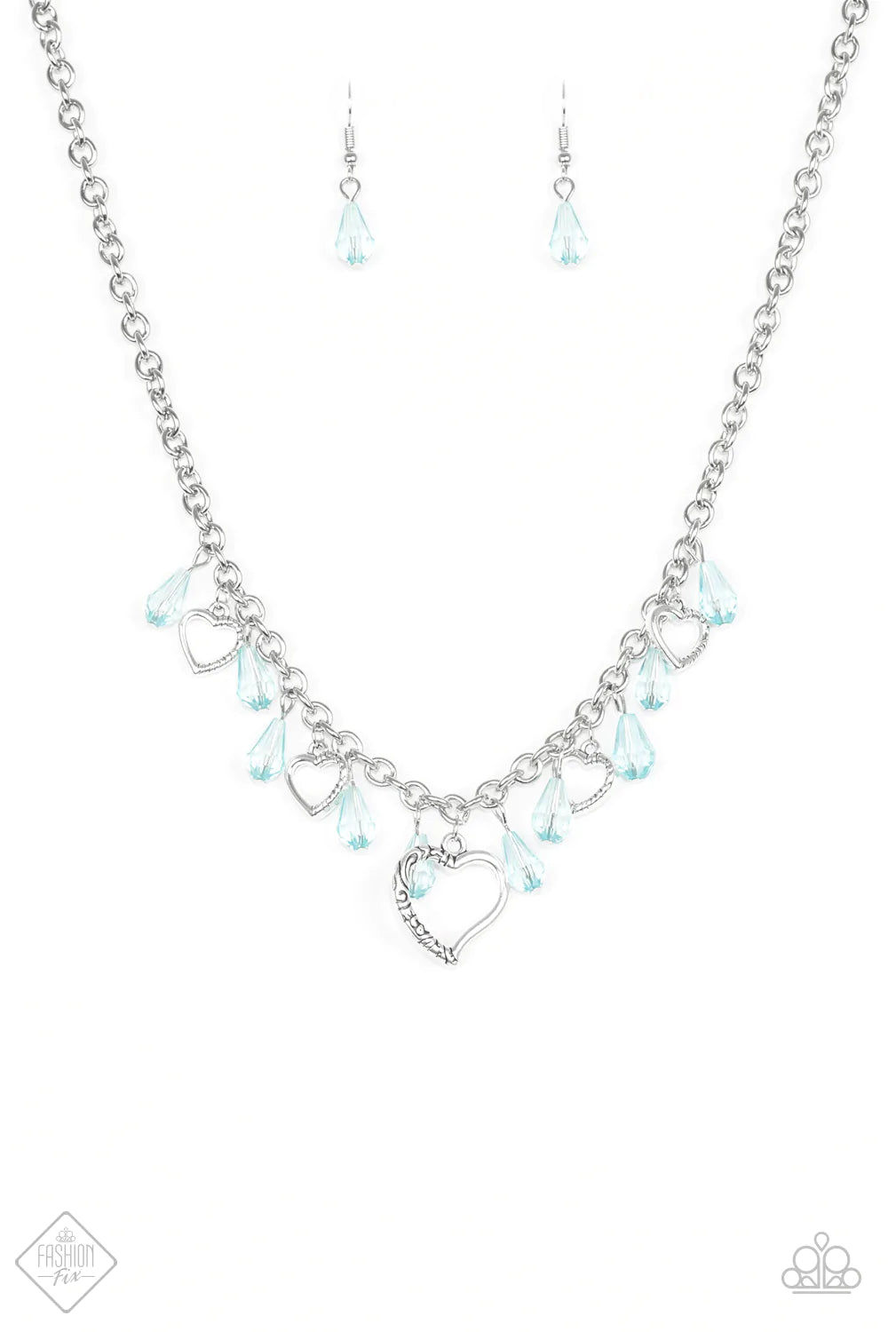 Paparazzi Necklace ~ Keep Me In Your Heart - Blue