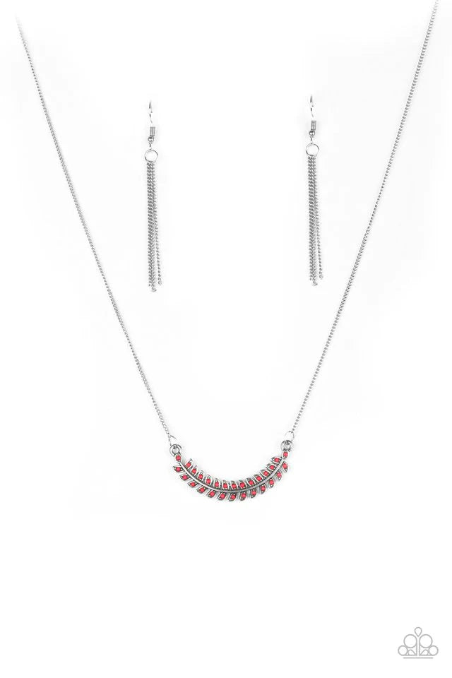 Paparazzi Necklace ~ Flying Colors - Red