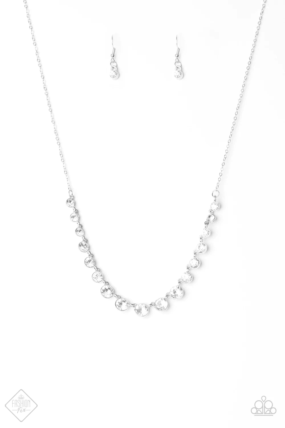 Paparazzi Necklace ~ Here We GLOW! - White