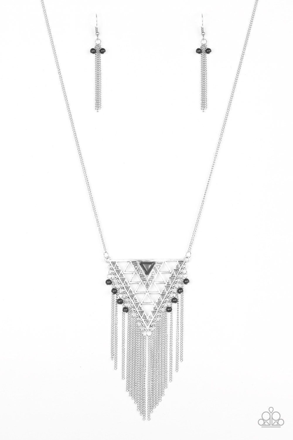 Paparazzi Necklace ~ Colorfully Colossal - Black