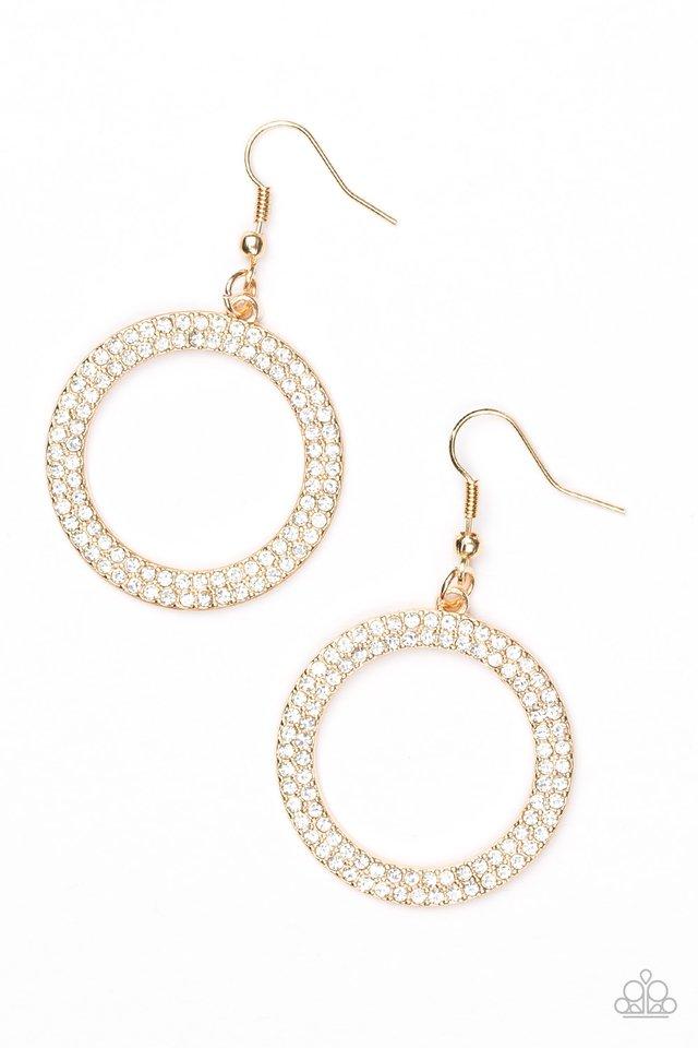 Paparazzi Earring ~ Bubbly Babe - Gold