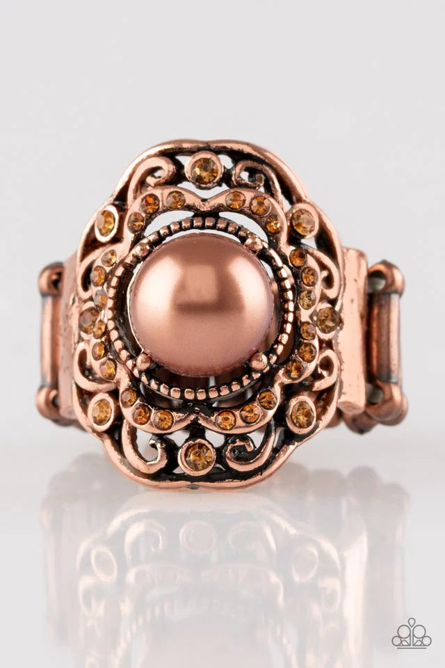 Anillo Paparazzi ~ Princesa Perla - Cobre