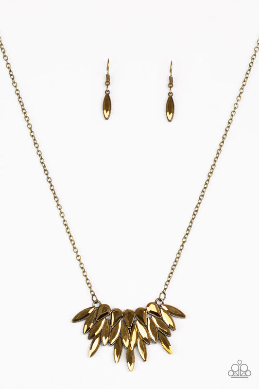 Paparazzi Necklace ~ Crowning Moment - Brass