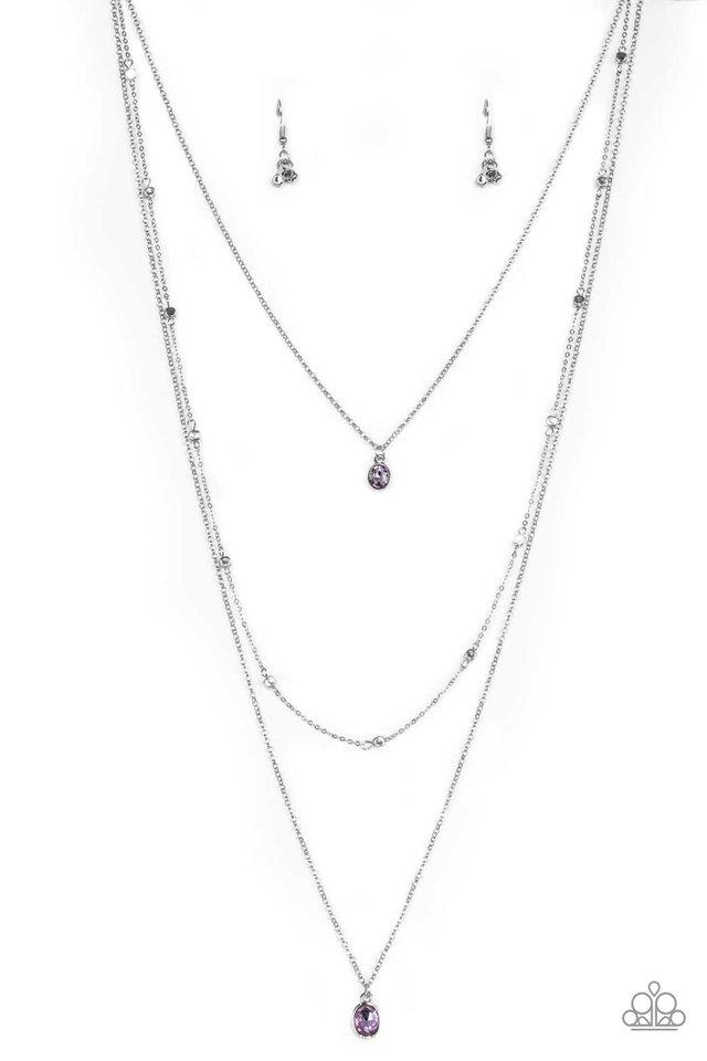 Paparazzi Necklace ~ City Blockbuster - Purple