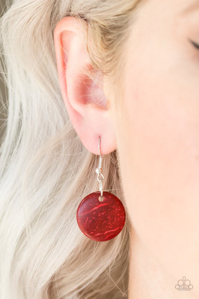 Barbados Bopper - Red - Paparazzi Necklace Image