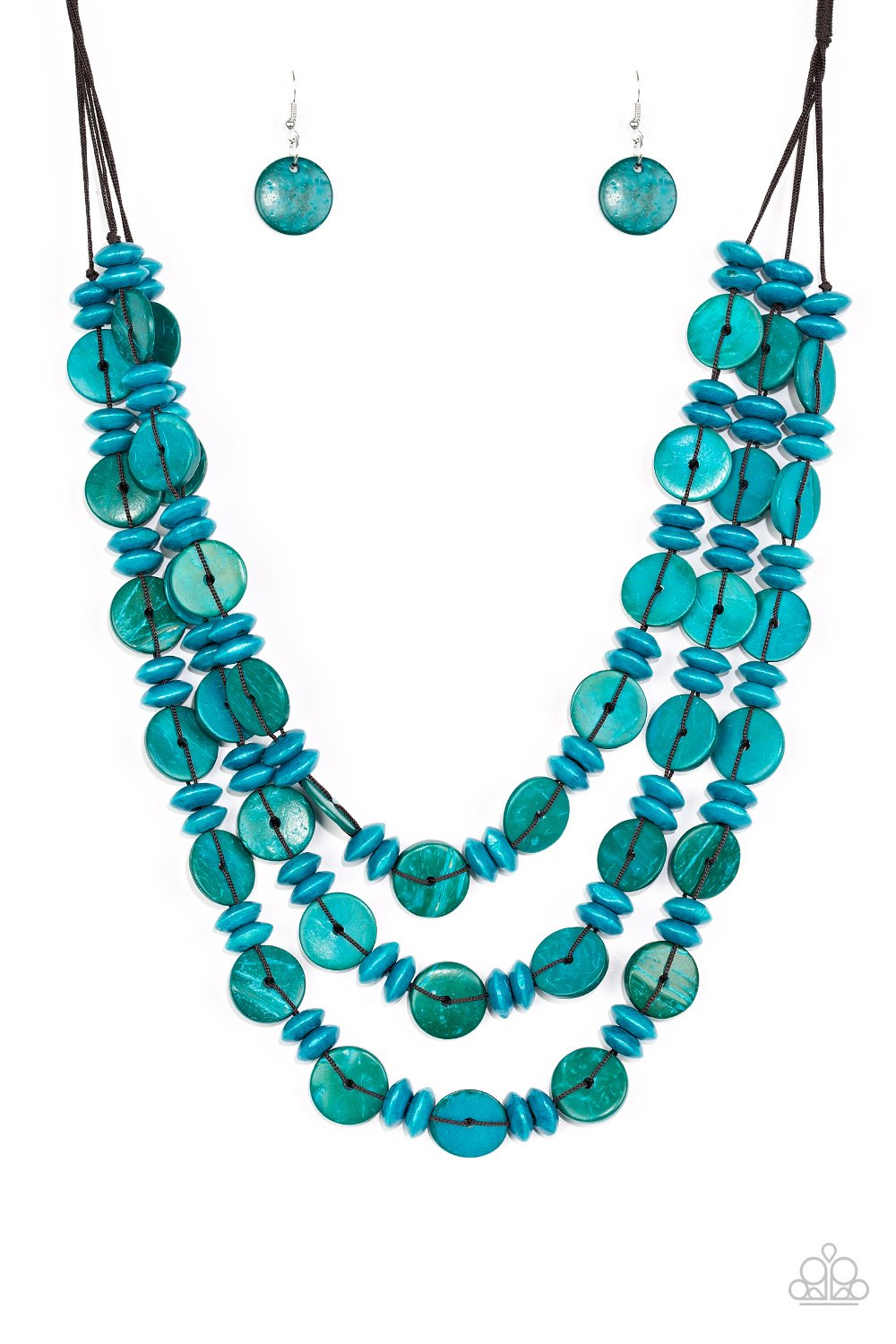 Paparazzi Necklace ~ Barbados Bopper - Blue