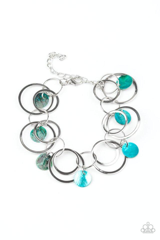 Pulsera Paparazzi ~ Total SHELL-Out - Azul