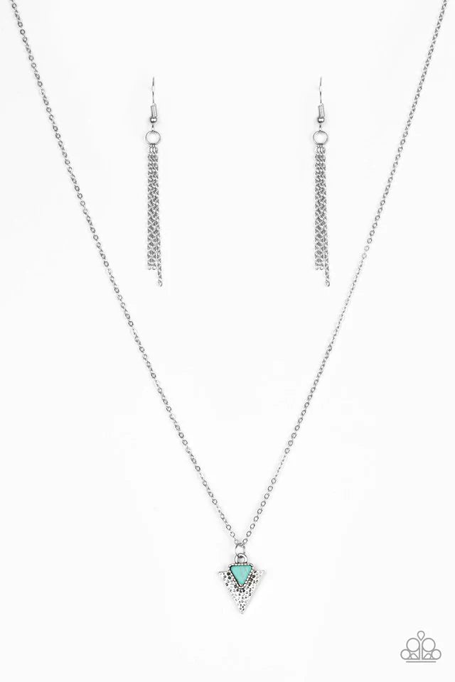 Paparazzi Necklace ~ Over My ARROWHEAD - Blue