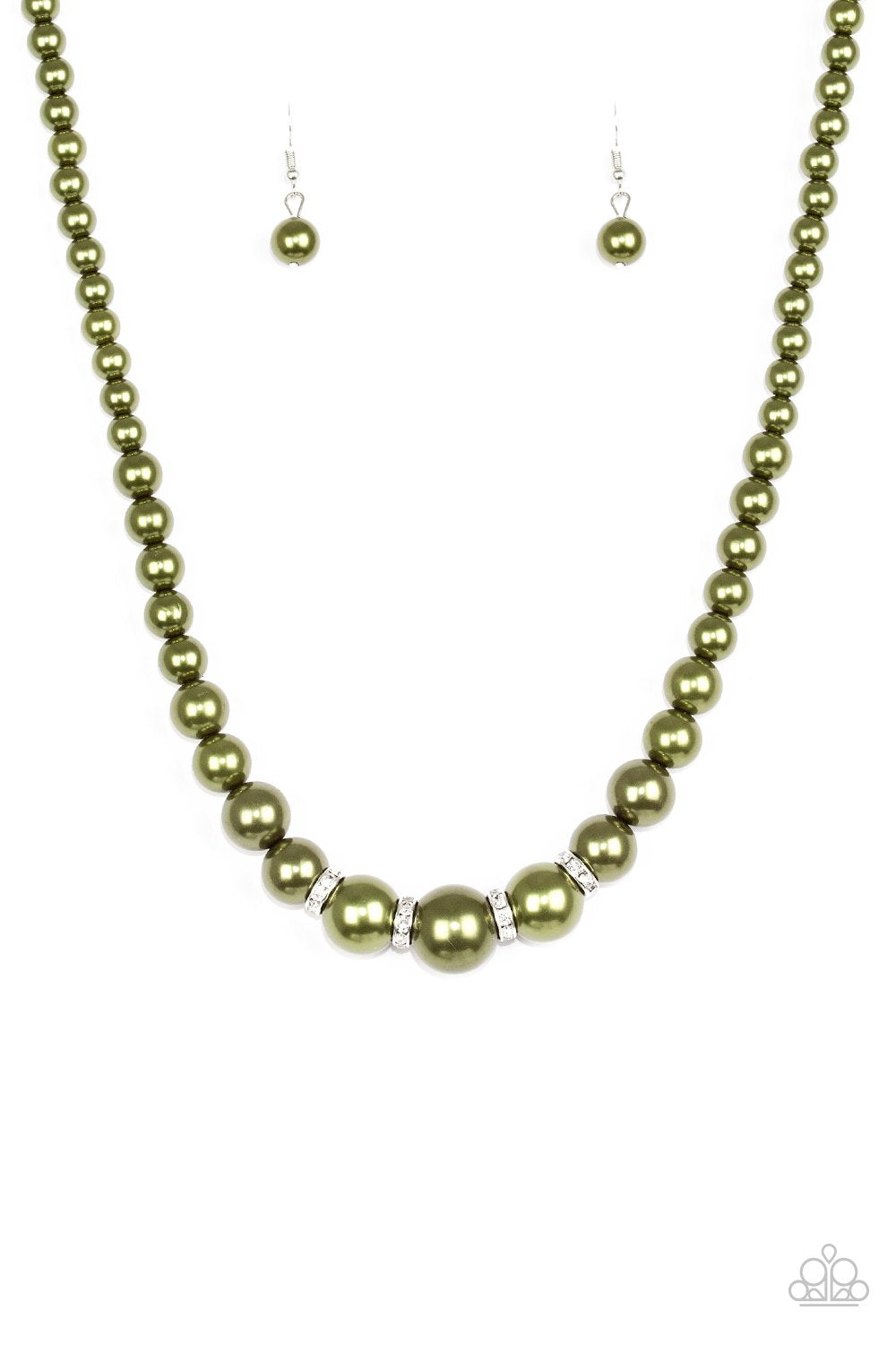 Paparazzi Necklace ~ Party Pearls - Green