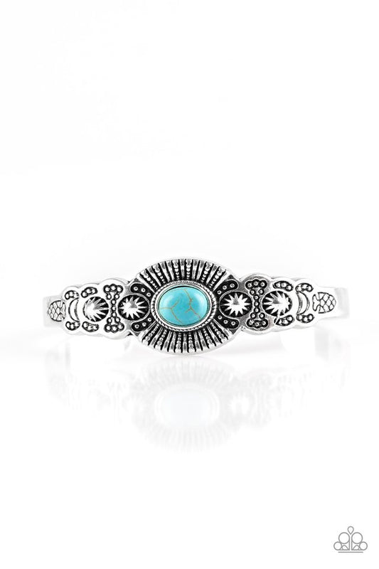 Wide Open Mesas - Blue - Paparazzi Bracelet Image