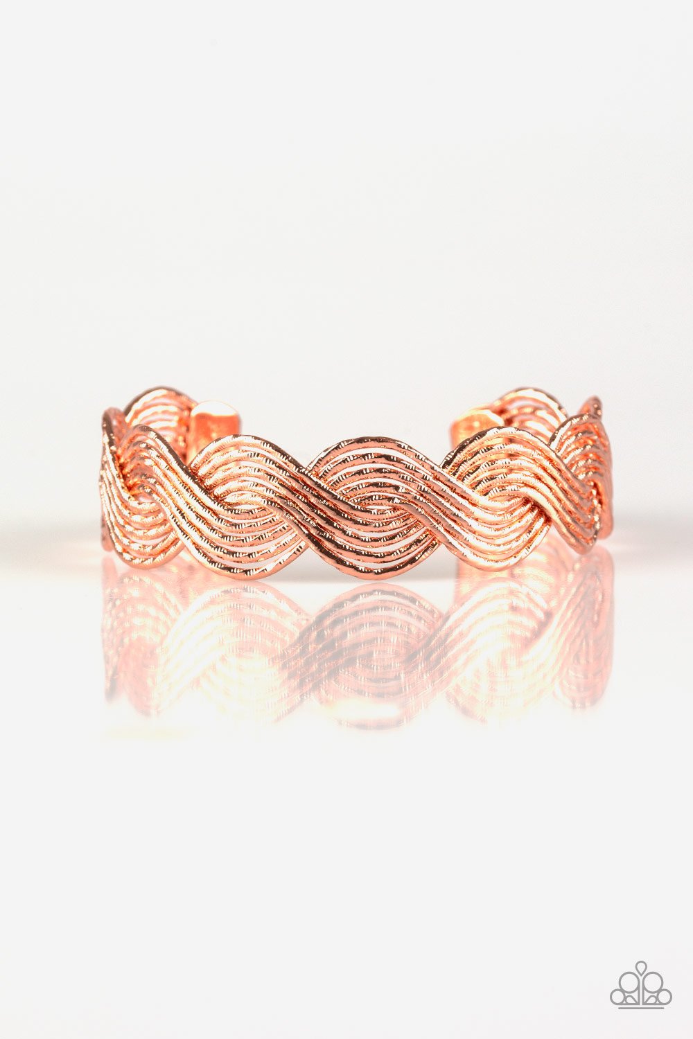 Pulsera Paparazzi ~ Braided Brilliance - Cobre