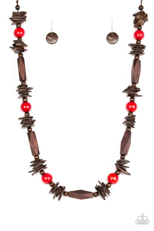Cozumel Coast - Red - Paparazzi Necklace Image