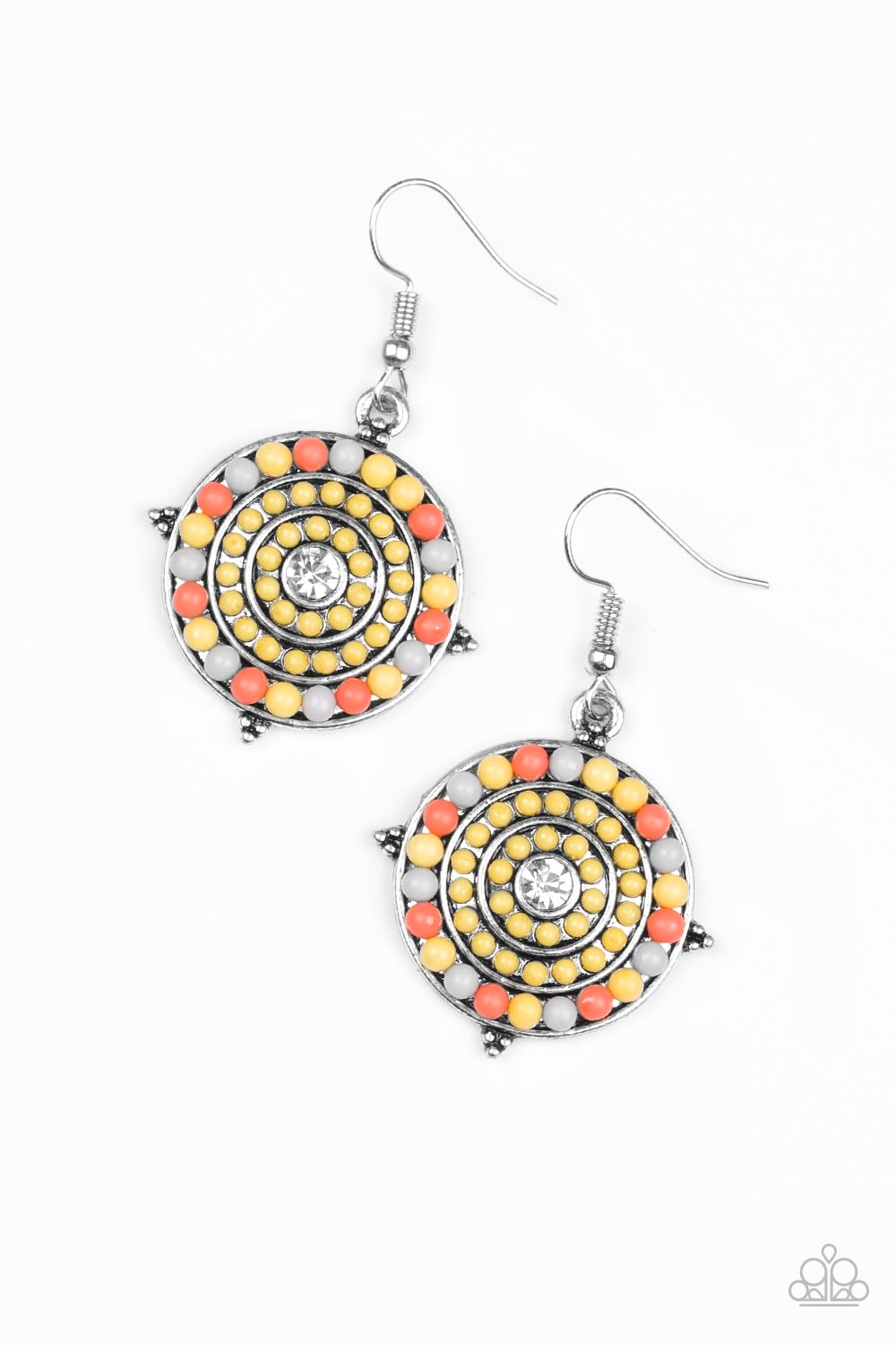 Paparazzi Earring ~ Caribbean Cruzin - Yellow
