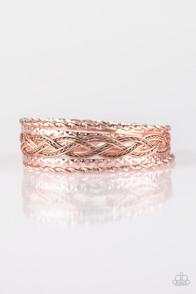 Paparazzi Bracelet ~ Straight Street - Rose Gold